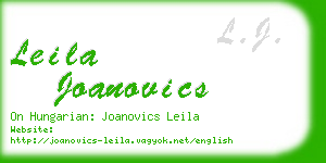 leila joanovics business card